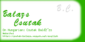 balazs csutak business card